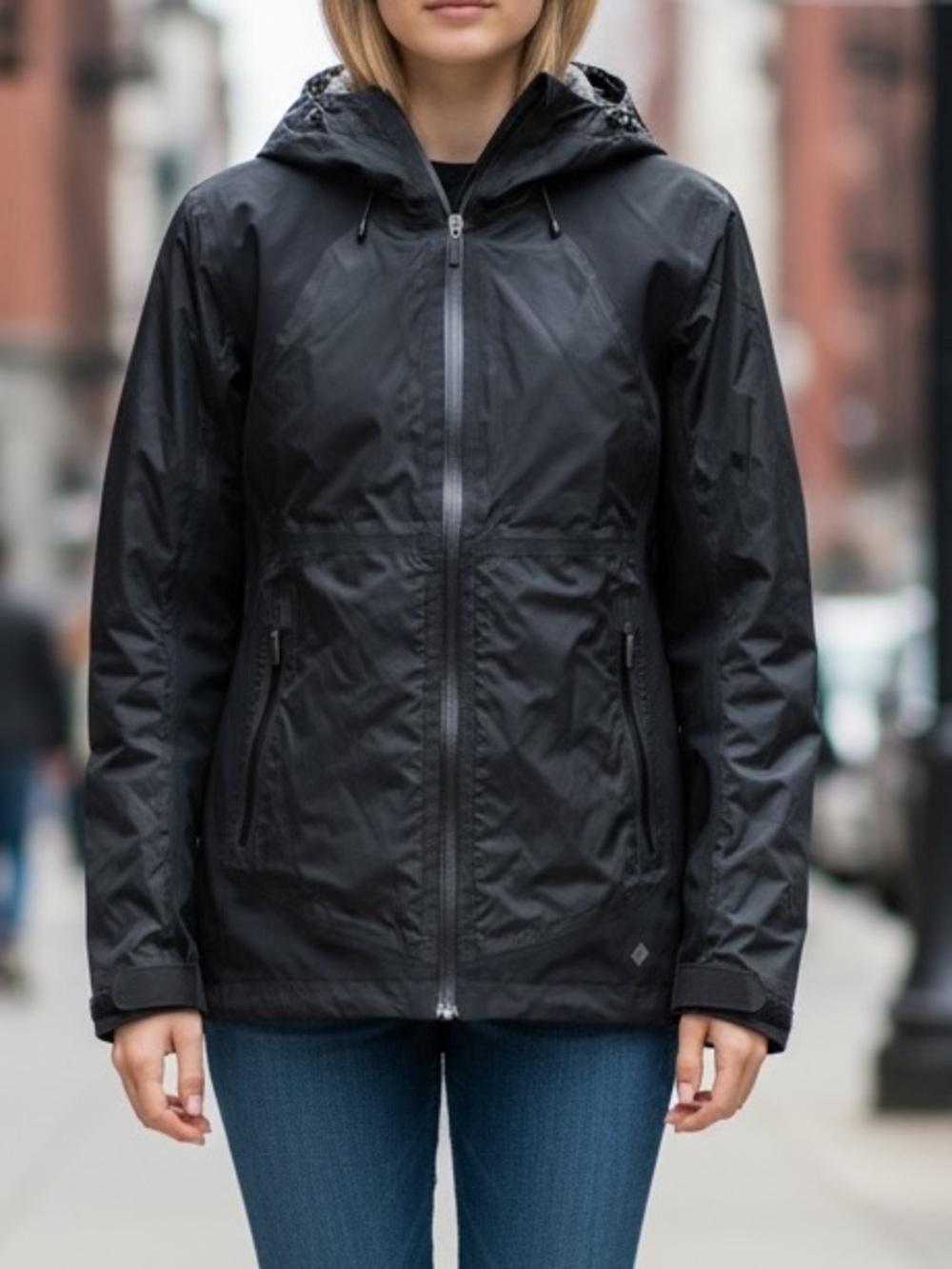 Columbia Black Omni Tech Waterproof breathable Rain Spring Jacket Sz S